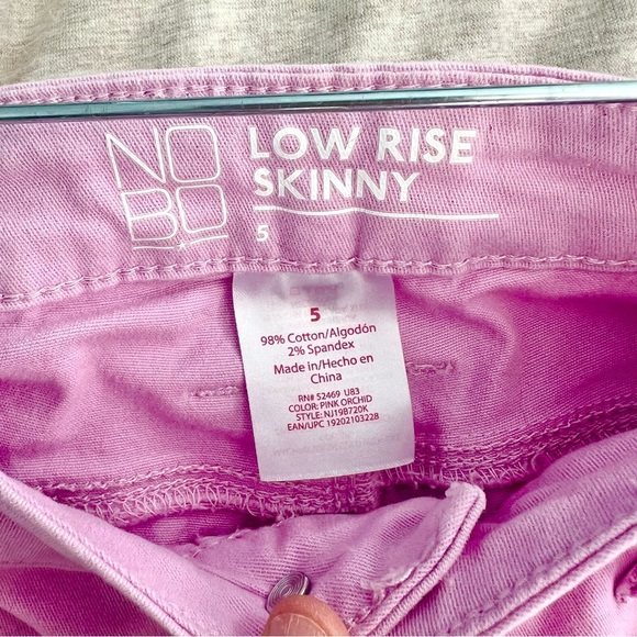 No Boundaries Pink Lilac Skinny Pants Size 5 - Picture 8 of 8